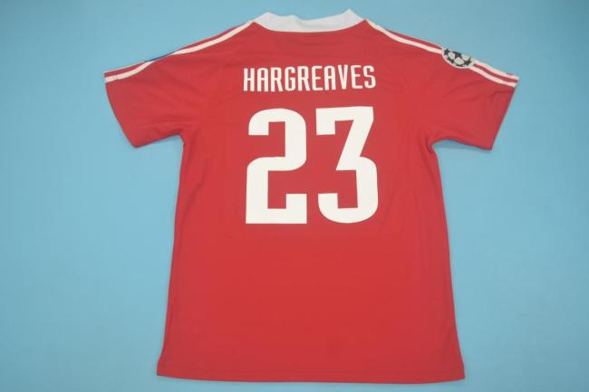 with UCL Patch Retro Jersey 2001 Bayern Munich 23 HARGREAVES UCL Final Home Soccer Jersey Vintage Football Shirt