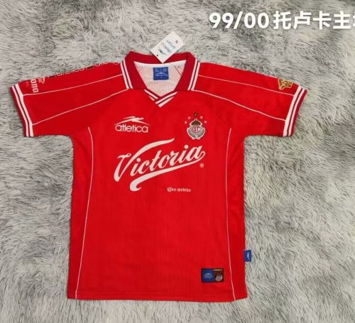 Retro Jersey 1999-2000 Deportivo Toluca Home Soccer Jersey Vintage Football Shirt