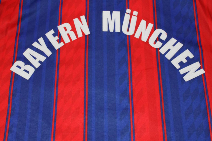 with League Patch Retro Jersey 1995-1997 Bayern Munich Home Soccer Jersey Vintage Football Shirt