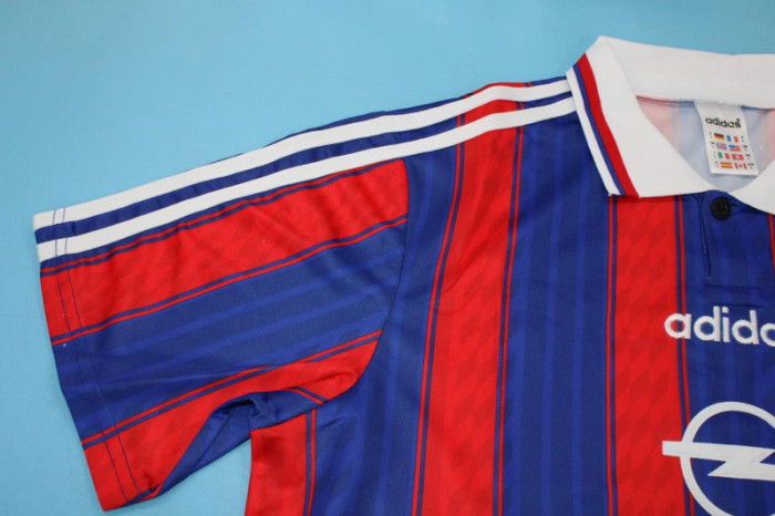 with League Patch Retro Jersey 1995-1997 Bayern Munich Home Soccer Jersey Vintage Football Shirt