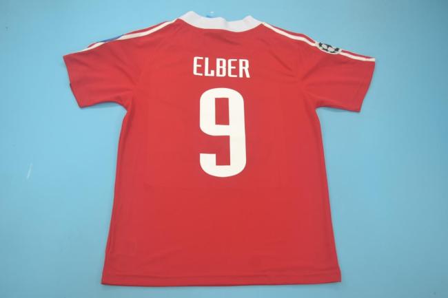 with UCL Patch Retro Jersey 2001 Bayern Munich ELBER 9 UCL Final Home Soccer Jersey Vintage Football Shirt