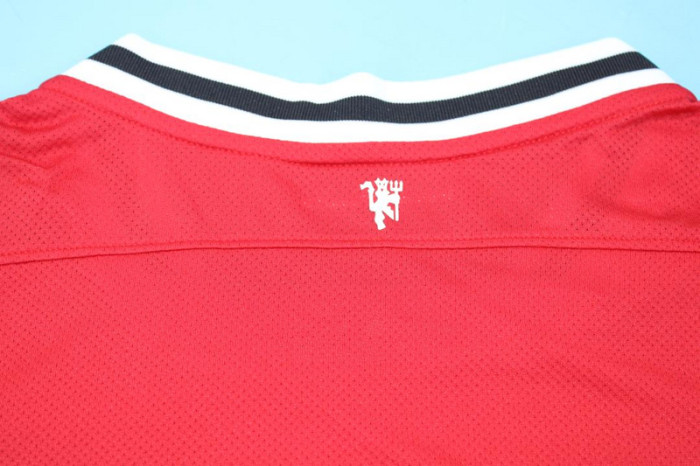 with Golden EPL Patch Retro Jersey 2011-2012 Manchester United Home Vintage Soccer Jersey Football Shirt