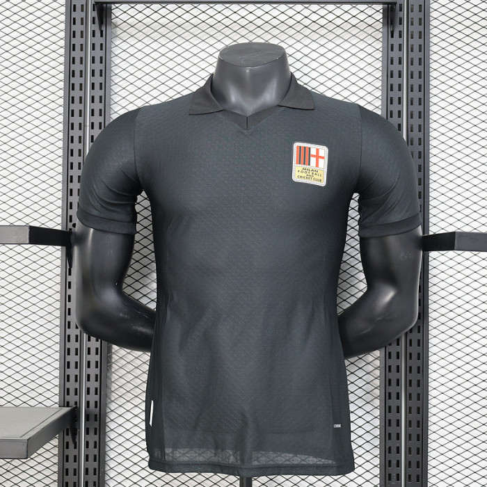 Player Version 2024-2025 AC Milan 125th Anniversary Soccer Jersey AC Black Football Shirt
