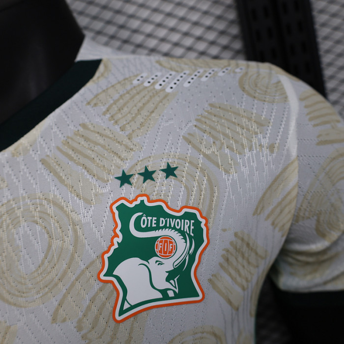 2025 Player Version Ivory Coast Away White Football Shirt Côte d'Ivoire Soccer Jersey