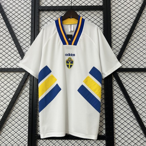 Retro Jersey 1994 Sweden Away White Soccer Jersey Vintage Football Shirt