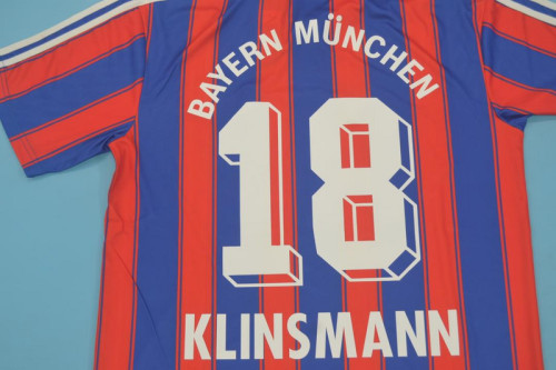Retro Jersey 1995-1997 Bayern Munich KLINSMANN 18 Home Soccer Jersey Vintage Football Shirt