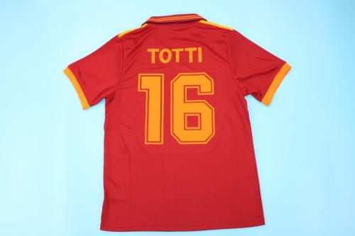 Retro Jersey 1992-1994 As Roma TOTTI 10 Home Soccer Jersey Vintage Football Shirt