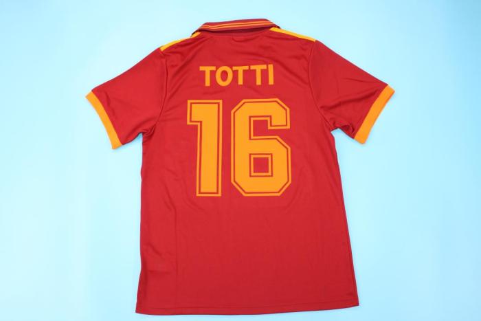 Retro Jersey 1992-1994 As Roma TOTTI 10 Home Soccer Jersey Vintage Football Shirt