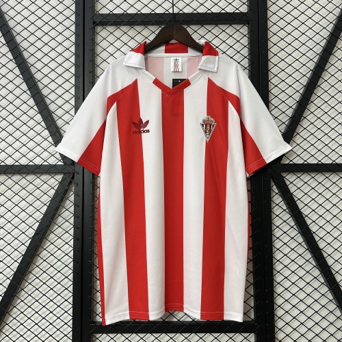 Retro Jersey 1986-1987 Sporting Gijon Home Soccer Jersey Vintage Football Shirt