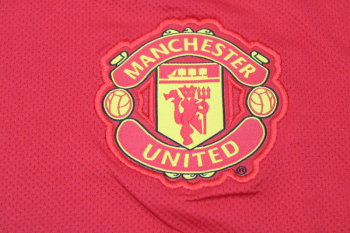 with Golden EPL Patch Retro Jersey 2011-2012 Manchester United Home Vintage Soccer Jersey Football Shirt