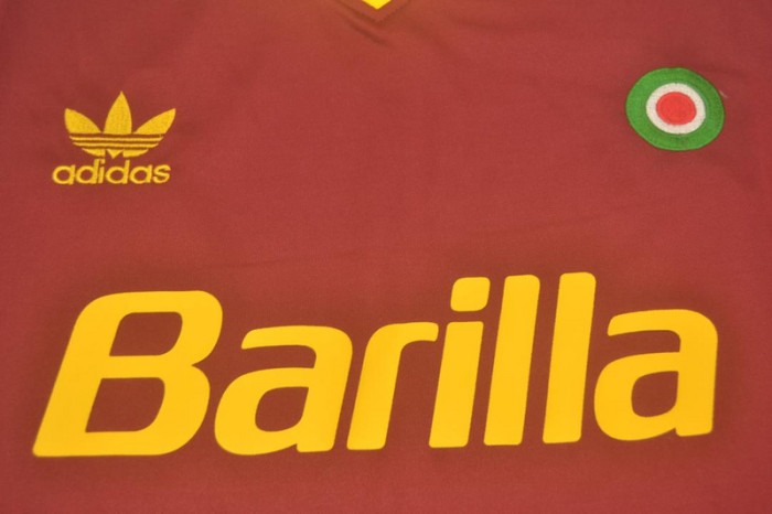 Retro Jersey 1991-1992 As Roma Home Soccer Jersey Vintage Football Shirt