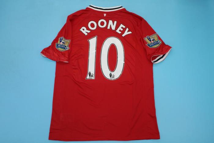 with Golden EPL Patch Retro Jersey 2011-2012 Manchester United ROONEY 10 Home Vintage Soccer Jersey Football Shirt