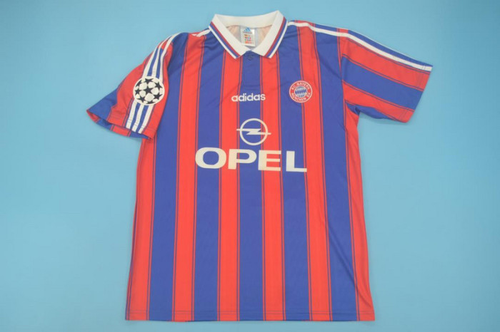 with UCL Patch Retro Jersey 1995-1997 Bayern Munich Home Soccer Jersey Vintage Football Shirt
