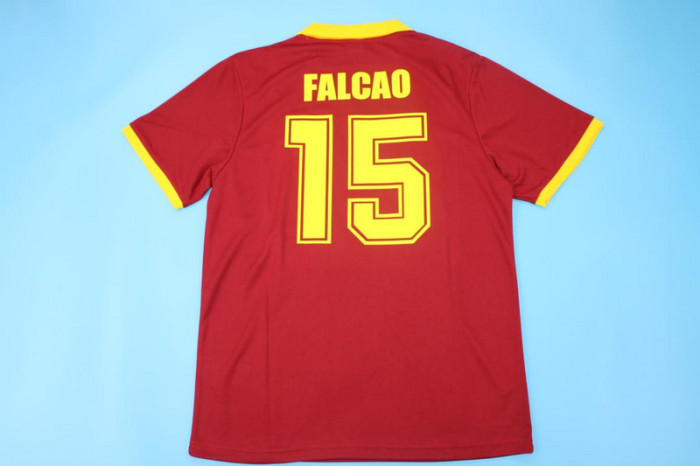 Retro Jersey 1991-1992 As Roma FALCAO 15 Home Soccer Jersey Vintage Football Shirt