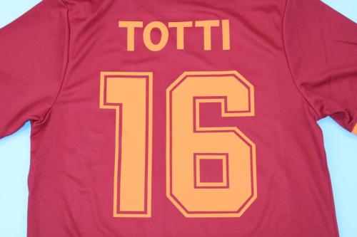 Retro Jersey 1992-1994 As Roma TOTTI 10 Home Soccer Jersey Vintage Football Shirt