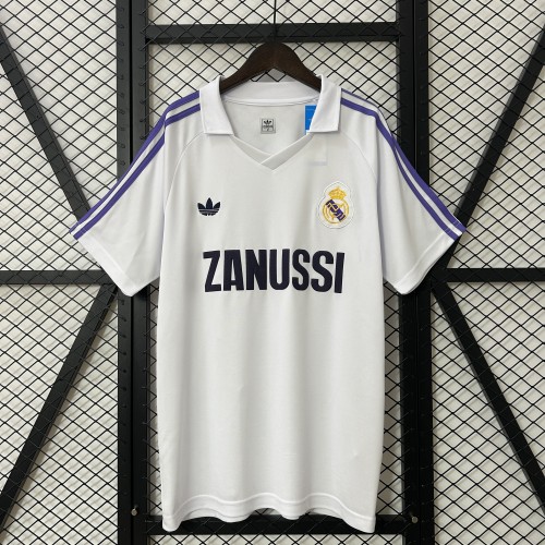 Retro Jersey 1984-1985 Real Madrid Home Soccer Jersey Vintage Football Shirt