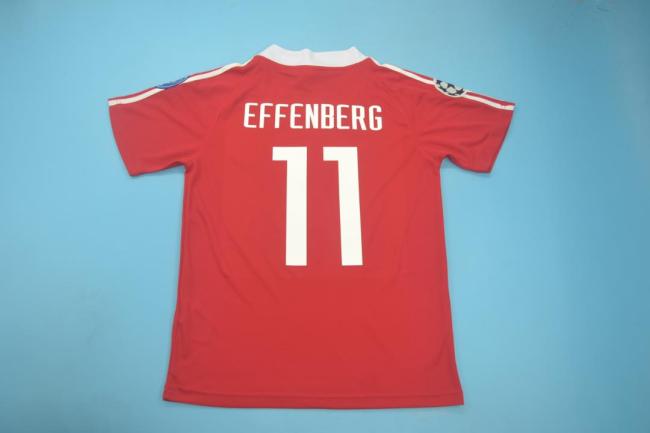 with UCL Patch Retro Jersey 2001 Bayern Munich 11 EFFENBERG UCL Final Home Soccer Jersey Vintage Football Shirt