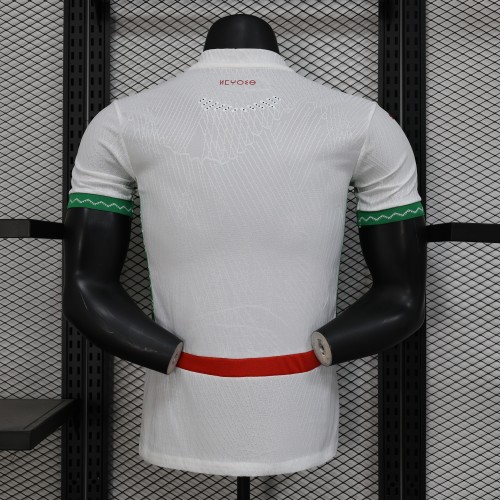 Player Version 2025 Morocco Away White Soccer Jersey Football Shirt