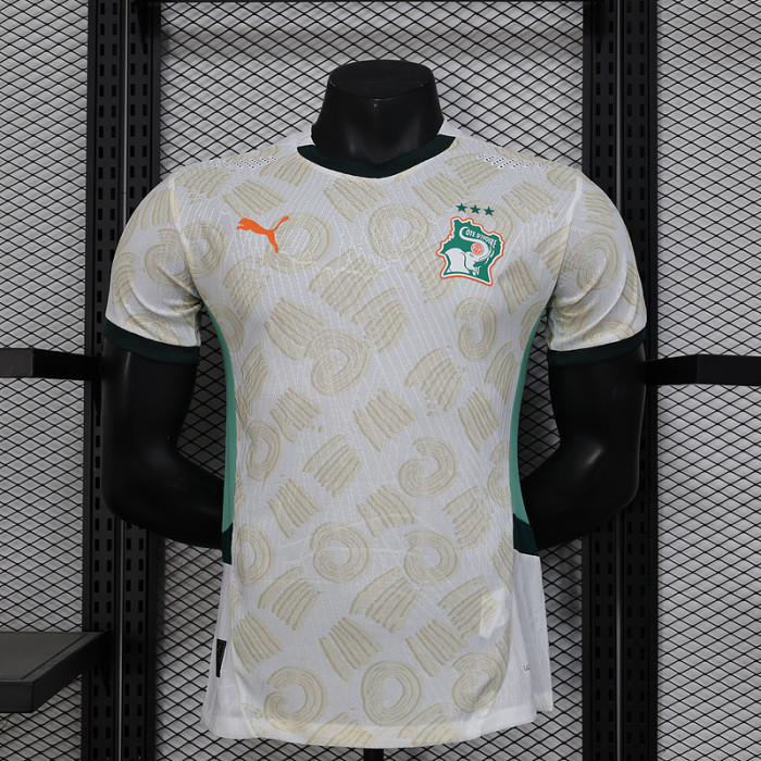 2025 Player Version Ivory Coast Away White Football Shirt Côte d'Ivoire Soccer Jersey