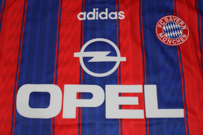 with UCL Patch Retro Jersey 1995-1997 Bayern Munich Home Soccer Jersey Vintage Football Shirt