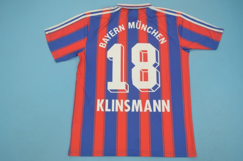Retro Jersey 1995-1997 Bayern Munich KLINSMANN 18 Home Soccer Jersey Vintage Football Shirt
