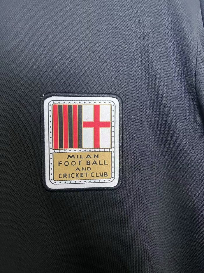 Long Sleeve 2024-2025 AC Milan 125th Anniversary Black Soccer Jersey AC Football Shirt