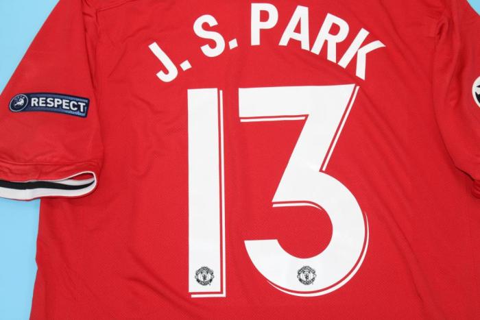 with UCL Patch Retro Jersey 2011-2012 Manchester United J.S.PARK 13 Home Vintage Soccer Jersey Football Shirt