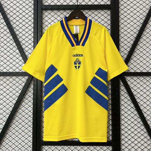 Retro Jersey 1994 Sweden Home Soccer Jersey Vintage Football Shirt