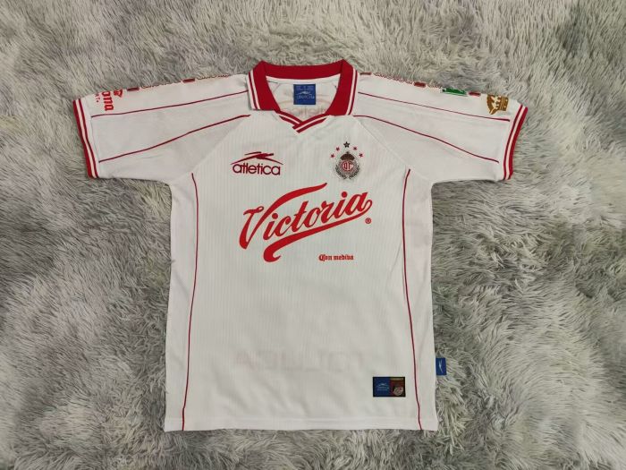Retro Jersey 1999-2000 Deportivo Toluca Away White Soccer Jersey Vintage Football Shirt