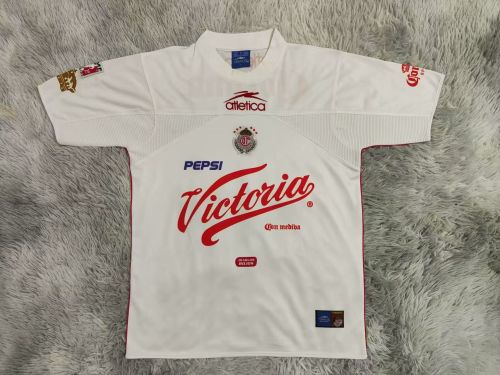 Retro Jersey 2000-2001 Deportivo Toluca Away White Soccer Jersey Vintage Football Shirt