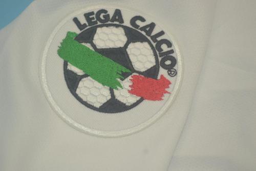 with Serie A Patch Retro Jersey 2000-2001 As Roma Away White Soccer Jersey Vintage Football Shirt