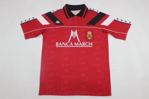with Sponor Logo Retro Jersey 1994-1995 Mallorca Home Soccer Jersey Vintage Football Shirt