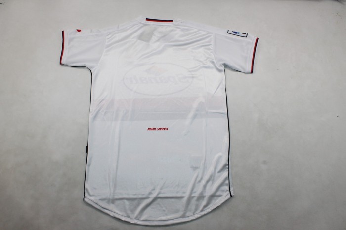 with LFP Patch Retro Jersey 2001-2002 Mallorca Away White Soccer Jersey Vintage Football Shirt
