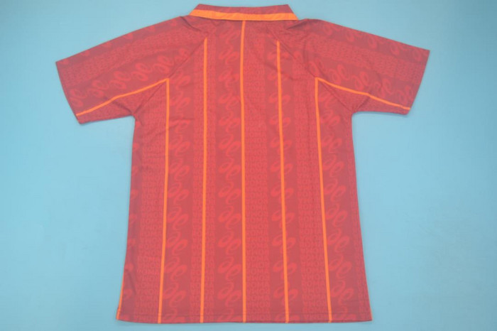with Serie A Patch Retro Jersey 1996-1997 As Roma Home Soccer Jersey Vintage Football Shirt