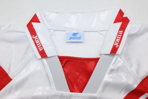 with LFP Patch Retro Jersey 1994-1995 Rayo Vallecano Home Soccer Jersey Vintage Camisetas de Futbol