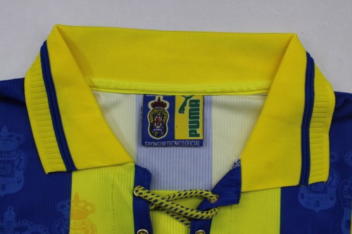 with LFP Patch Retro Jersey 1998-1999 Las Palmas Away Soccer Jersey Vintage Football Shirt