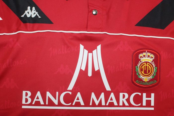 with Sponor Logo Retro Jersey 1994-1995 Mallorca Home Soccer Jersey Vintage Football Shirt