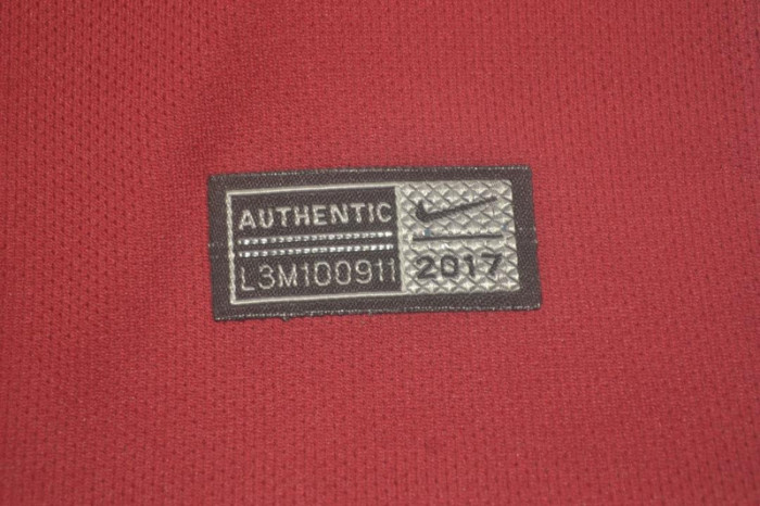 with UCL Patch without Sponor Logo Retro Jersey 2017-2018 As Roma Home Soccer Jersey Vintage Football Shirt