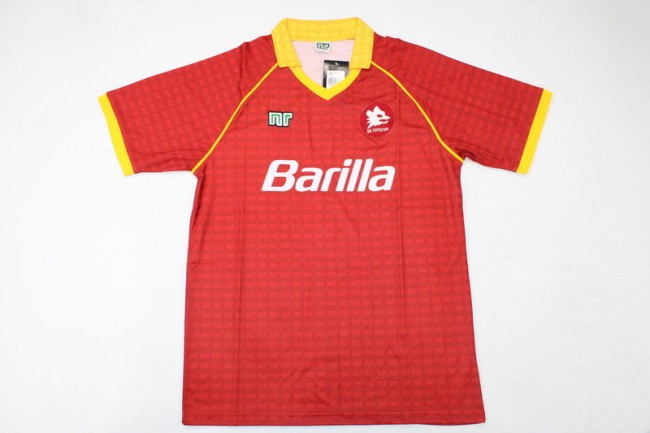 Retro Jersey 1990-1991 As Roma Home Soccer Jersey Vintage Football Shirt