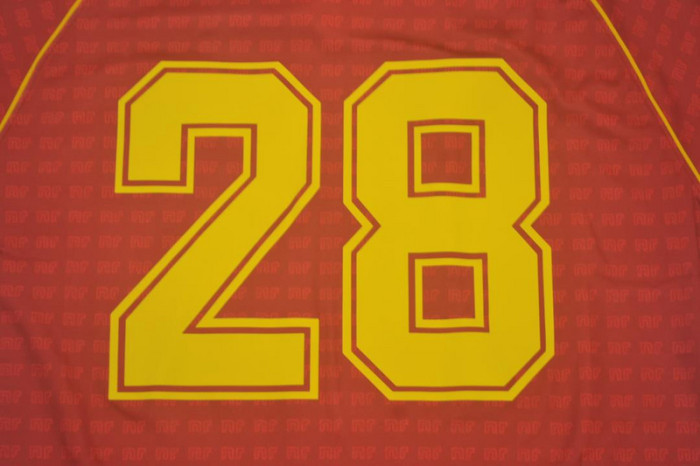 Retro Jersey 1990-1991 As Roma 28 Home Soccer Jersey Vintage Football Shirt