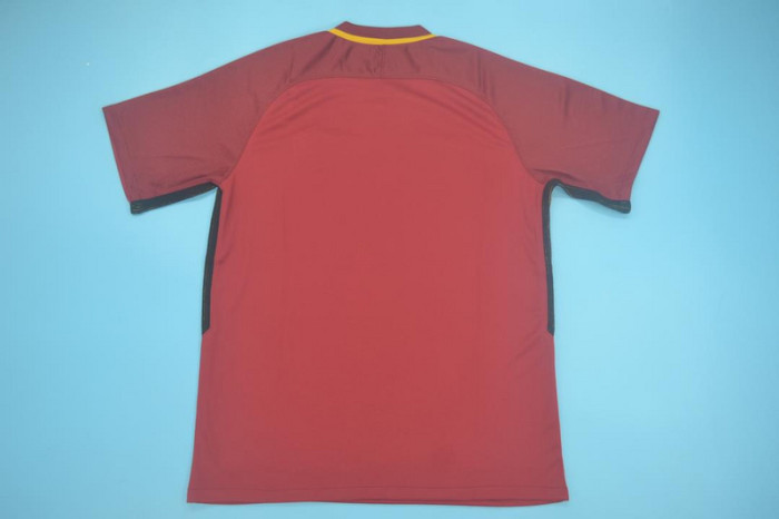 with UCL Patch without Sponor Logo Retro Jersey 2017-2018 As Roma Home Soccer Jersey Vintage Football Shirt