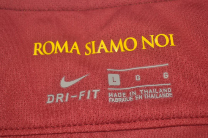 with UCL Patch without Sponor Logo Retro Jersey 2017-2018 As Roma Home Soccer Jersey Vintage Football Shirt