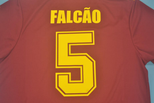 Retro Jersey 1991-1992 As Roma FALCAO 5 Home Soccer Jersey Vintage Football Shirt