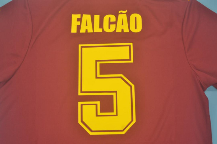 Retro Jersey 1991-1992 As Roma FALCAO 5 Home Soccer Jersey Vintage Football Shirt