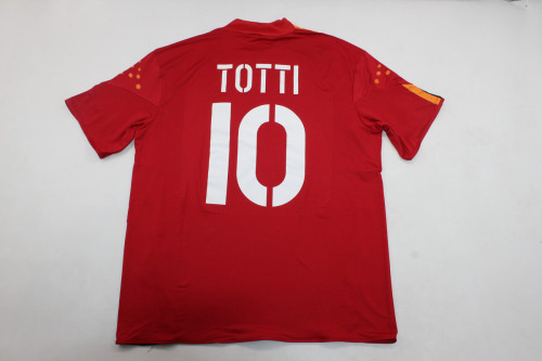 Retro Jersey 2004-2005 As Roma TOTTI 10 Home Soccer Jersey Vintage Football Shirt