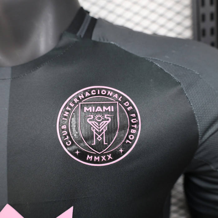 Player Version 2025-2026 Inter Miami Away Black Soccer Jersey Football Shirt