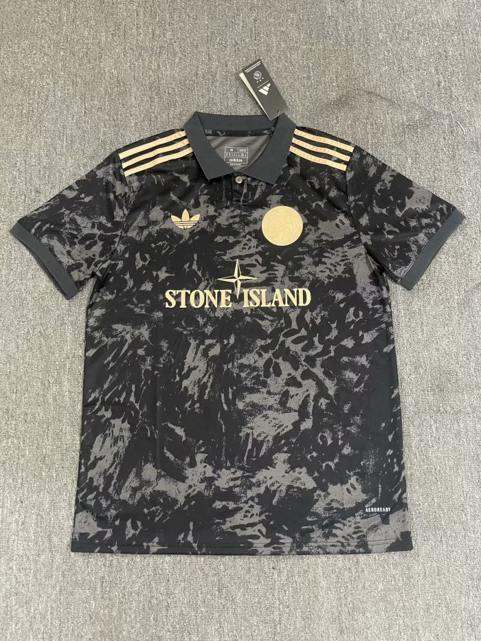 Fan Version 2025-2026 Ajax Third Away Black Soccer Jersey Football Shirt