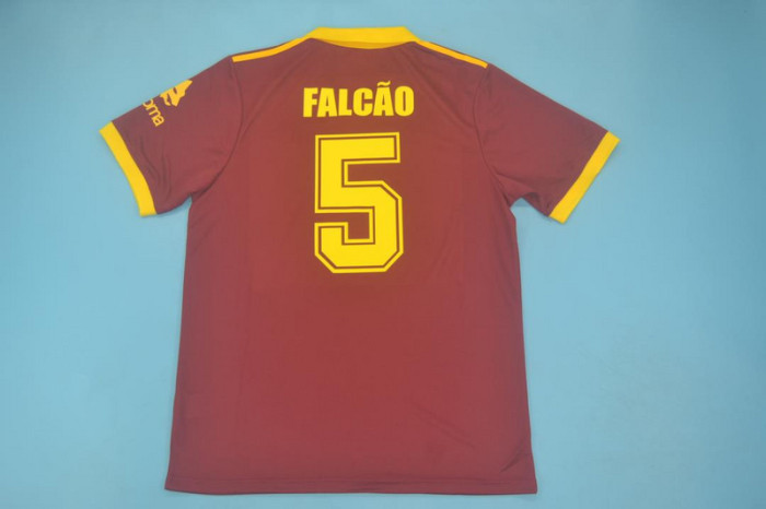 Retro Jersey 1991-1992 As Roma FALCAO 5 Home Soccer Jersey Vintage Football Shirt