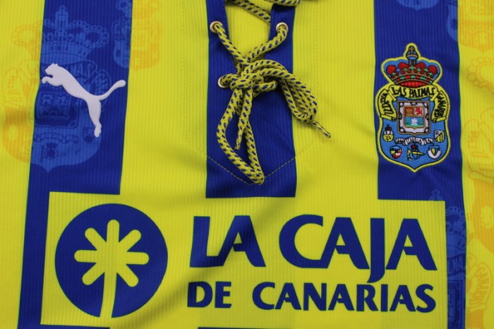 with LFP Patch Retro Jersey 1998-1999 Las Palmas Away Soccer Jersey Vintage Football Shirt