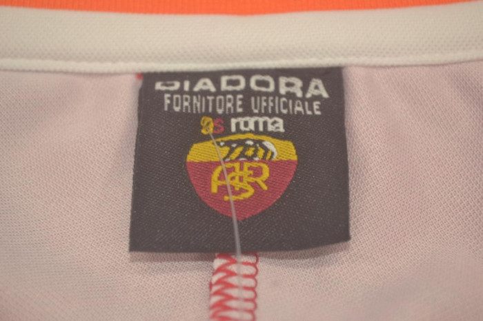 with Serie A Patch Retro Jersey 1999-2000 As Roma Home Soccer Jersey Vintage Football Shirt